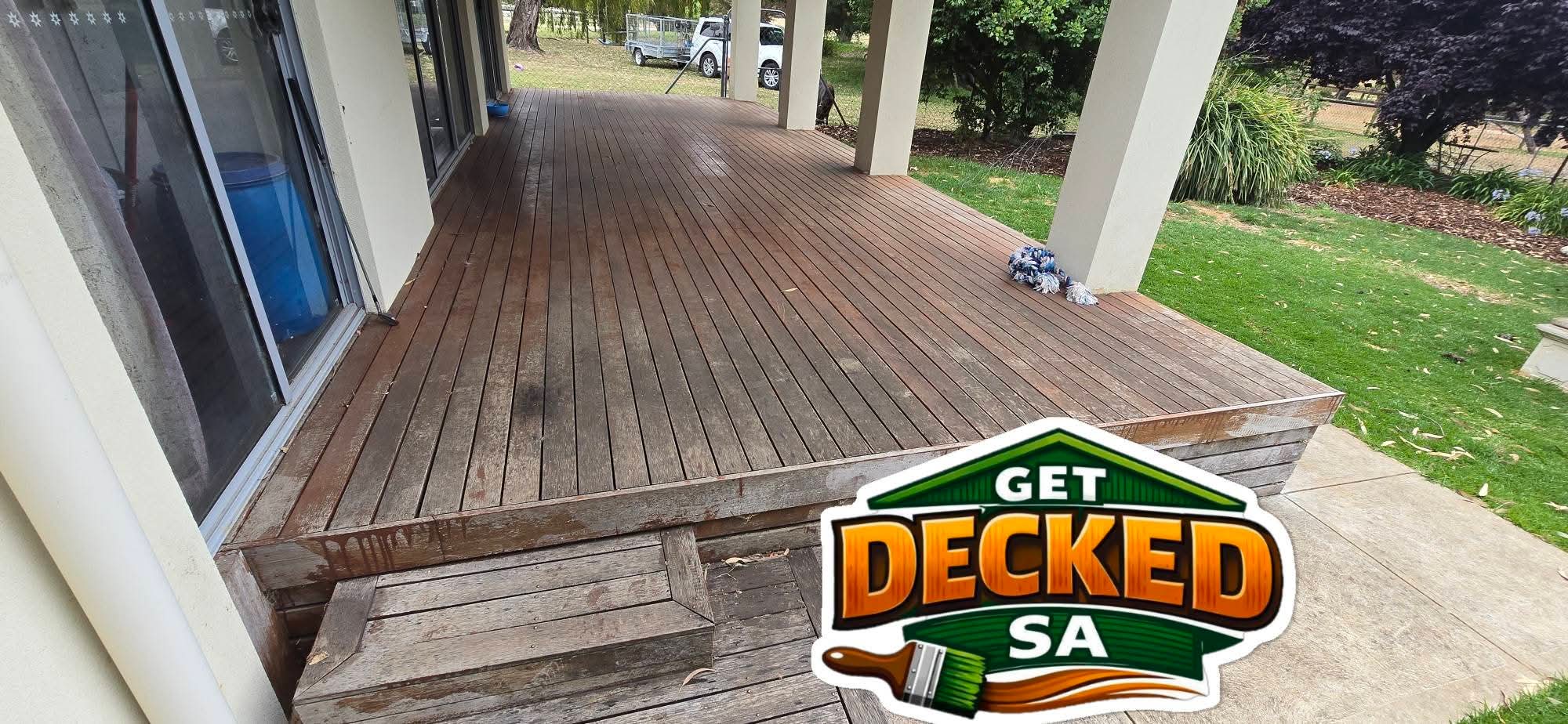 Old deck before sanding